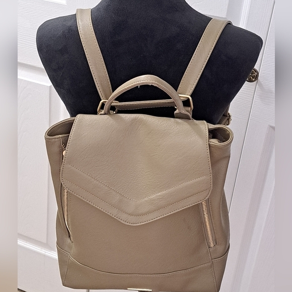 Rampage Leather Olive Green Back Pack  14"×13"×7" - Picture 1 of 12